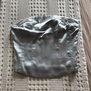 NEW Wild Fable Silver Crop Top Size S